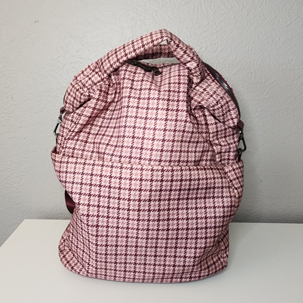 A‎ New Day Backpack w/Zip Closure Side Brown Plaid Multicolor Full Size